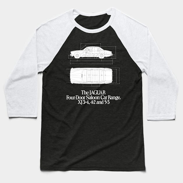 JAG BROCHURE Baseball T-Shirt by Throwback Motors